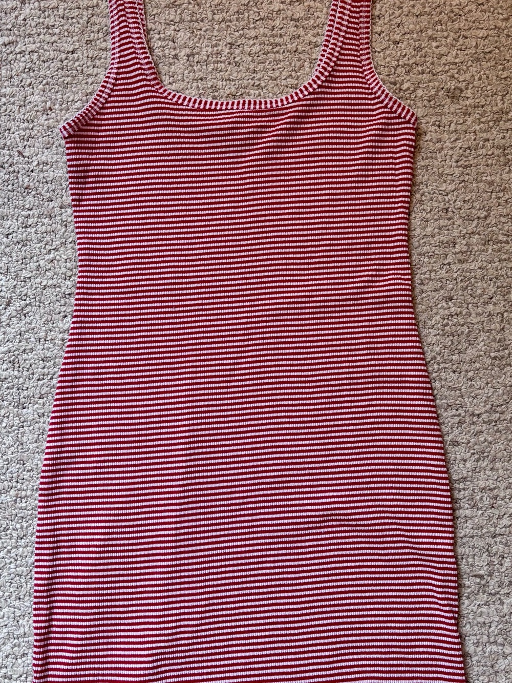 Universal Thread Red & White Striped Tank Dress